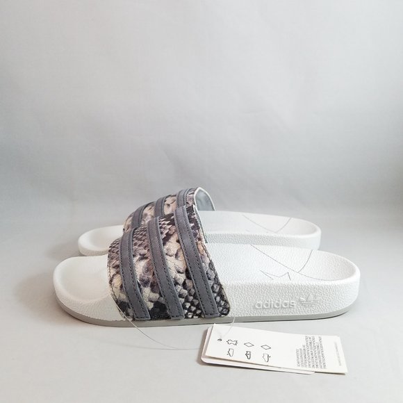 NEW Men's 5 / Women's 6 Adidas Limited Ed. Leather Snake Strap Sandals - Picture 2 of 11